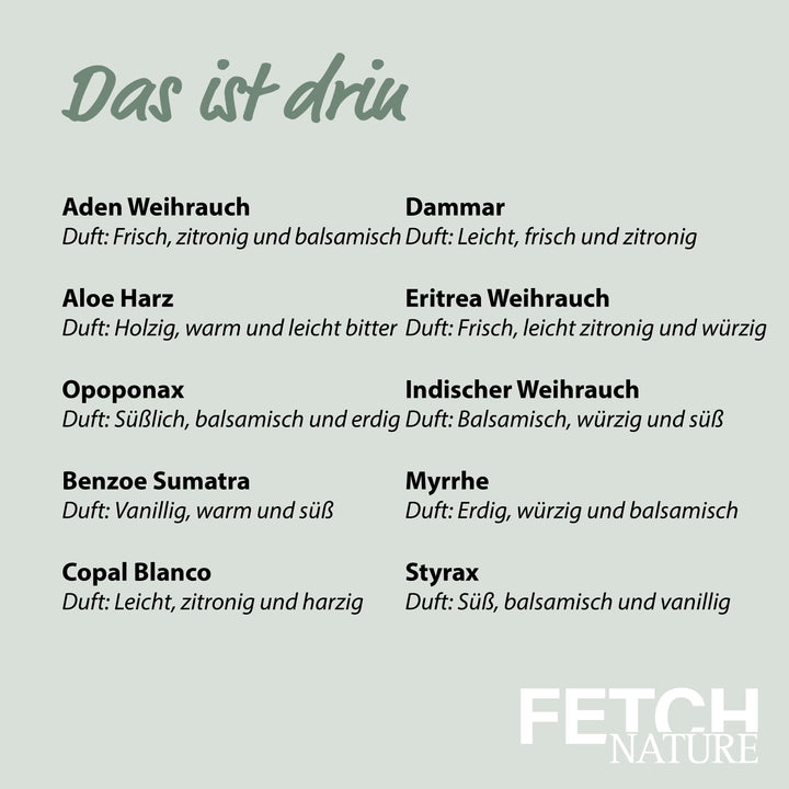 Schnupperset „Harze &amp; Weihrauch“
